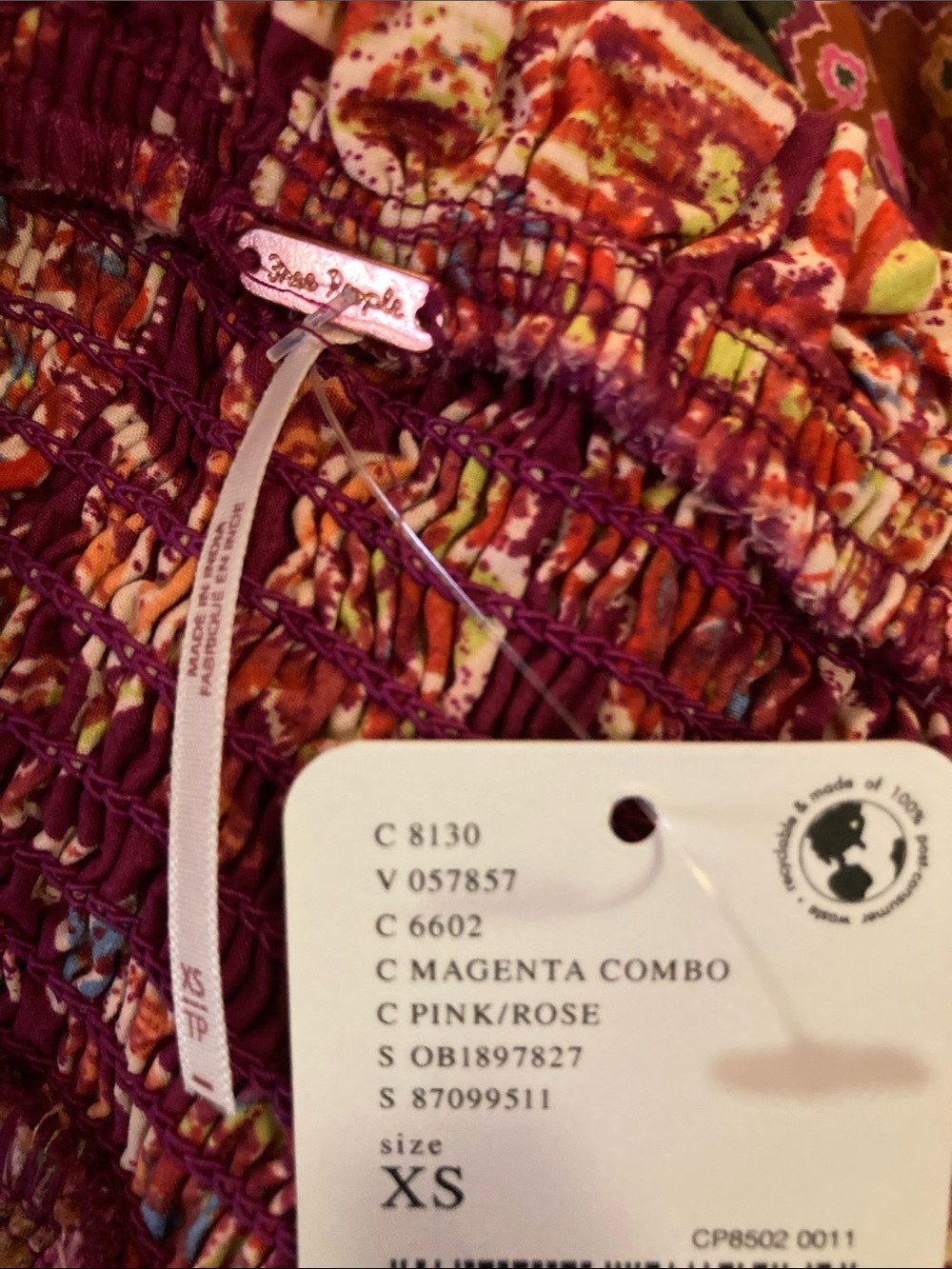 Free People Bluebell Maxi Dress Pink and Burgundy Floral in Colorway magenta Com - Picture 14 of 15